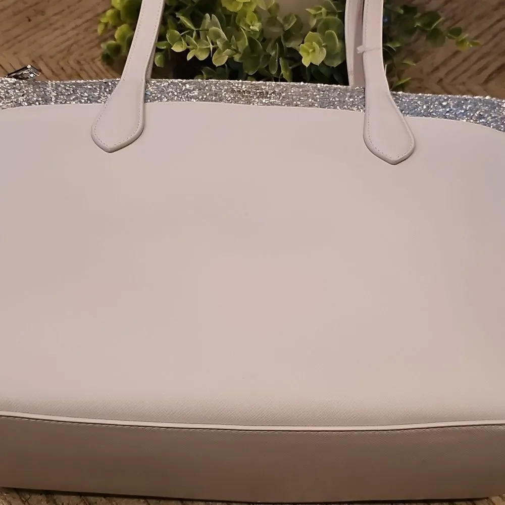 Kate Spade Gray Glitter Tote NWT